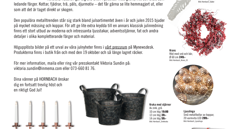 ​Hornbach presenterar årets jultrender