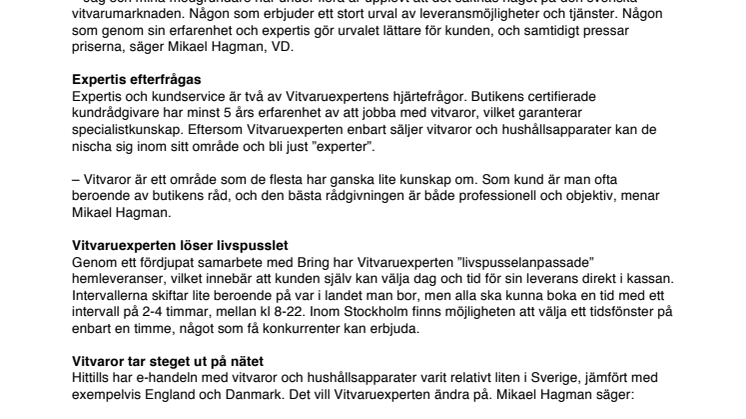 Experter vill revolutionera vitvarumarknaden