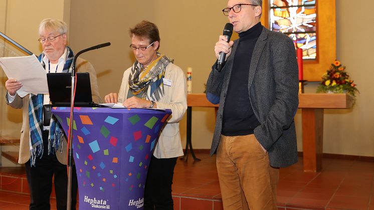 Diakon Claus Limberg, Diakonin Anita Zimmermann und Maik Dietrich-Gibhardt (von links).