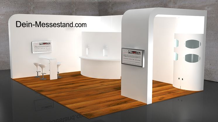 Messestand Design Rundwand