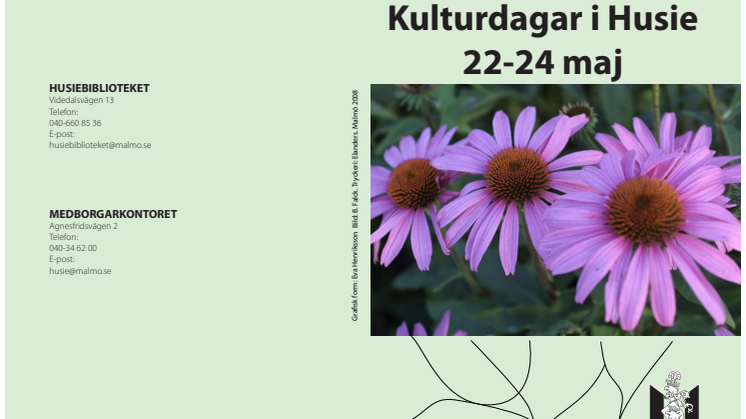 Gör som Jesper Aspegren - kom till kulturdagarna i Husie den 22-24 maj.