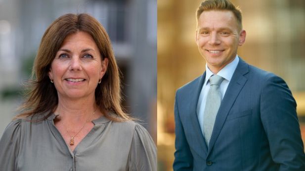 Audhild Hval, leder SD Worx Byrå, og Runar Leite, administrerende direktør i Azets Norge