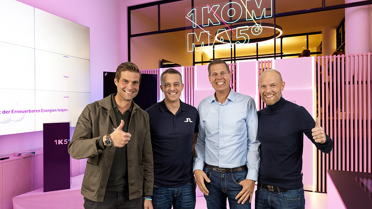 1KOMMA5° & Easy Installation. Fr vänster: Gunnar Jönsson/VD 1KOMMA5° Sverige & Norden, Daniel Gamst/VD Easy Installation, Martin Bertilsson/Delägare Easy Installation och David Sätterman/COO 1KOMMA5° Norden