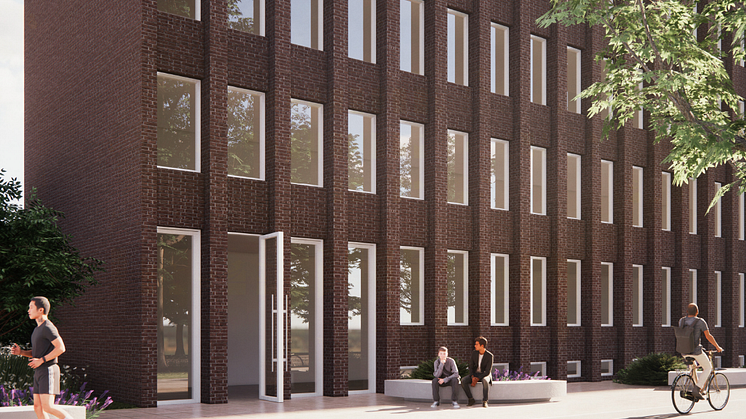Bild 2 Drotsen 1. Perspektiv lokal Regementsgatan. Illustration Heimstaden