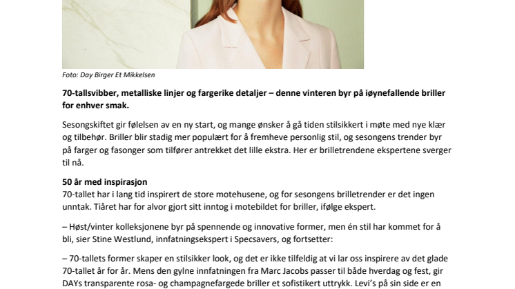Dette er brilletrendene som gjelder nå