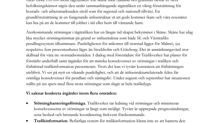 Det krävs krafttag för att säkerställa ett öppet och fungerande Skåne