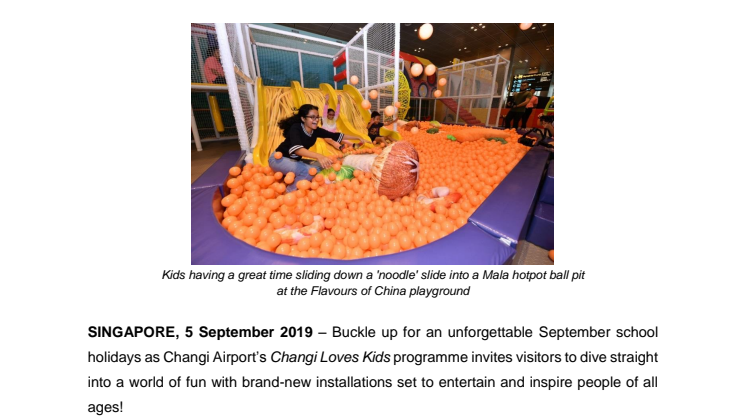 Jump right into the September holidays with a line-up of exciting jam-packed activities at Changi Airport!