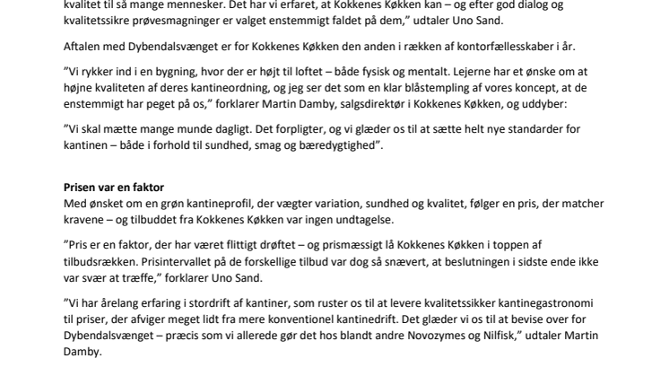 Kantinegastronomi på vej til Taastrups industri