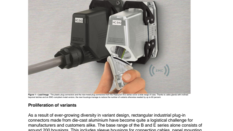 Phoenix Contact Heavy-duty plug-in connectors made of plastic and metal