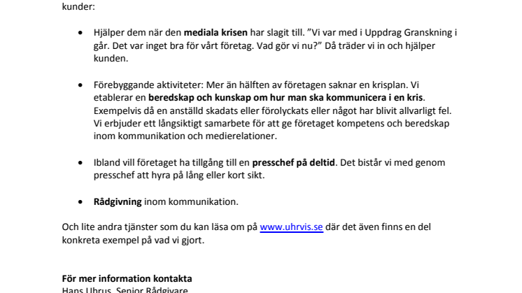 Kommunikation och mediehantering