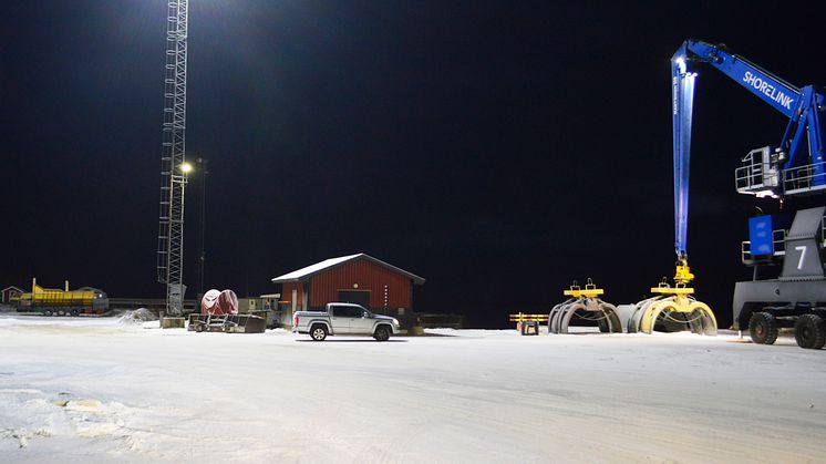 Mastbelysning Piteå Hamn