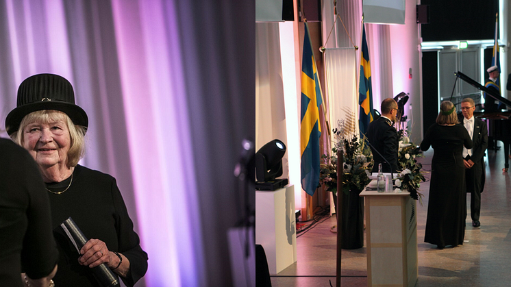 Ingela Josefson och Jerry Engström under högskolans akademiska högtid.