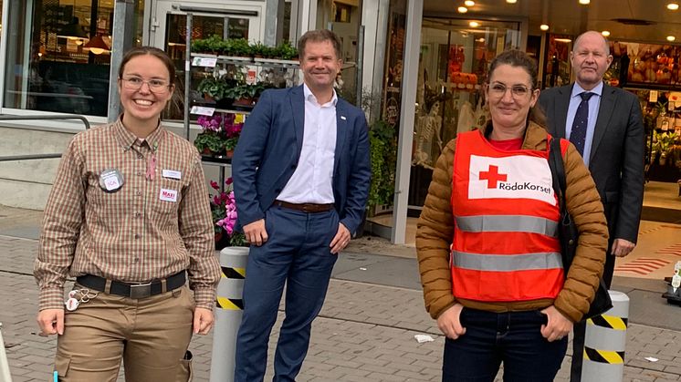 Representanter från Ica, Röda Korset och MSB träffades under onsdagen i Nacka.