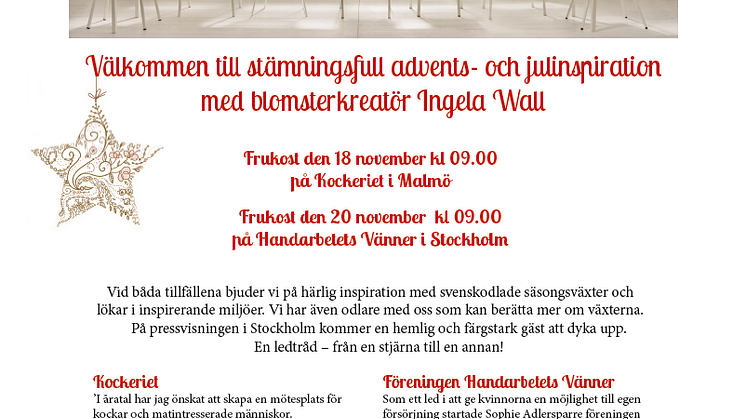 Inbjudan julinspiration!