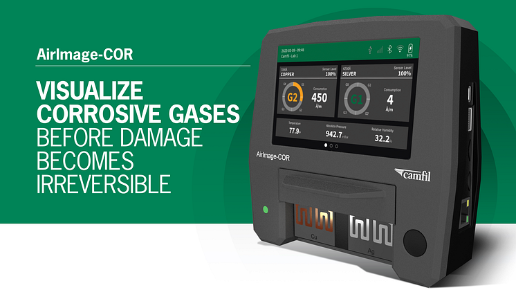 AirImage-COR provides a user-friendly solution for precise, real-time remote monitoring of corrosion levels, temperature, relative humidity, and pressure.