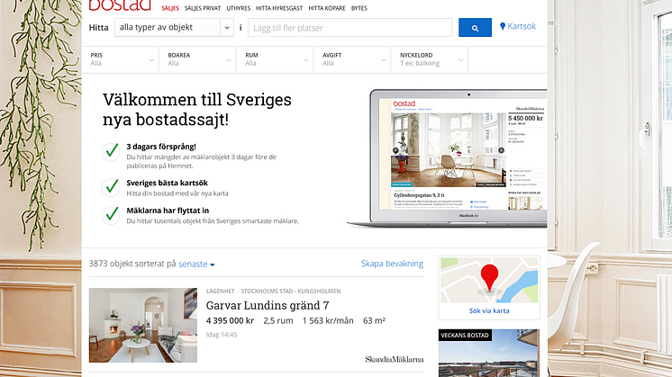 Fyra stora mäklarkedjor ingår avtal med Blocket Bostad om ”3 dagar före”