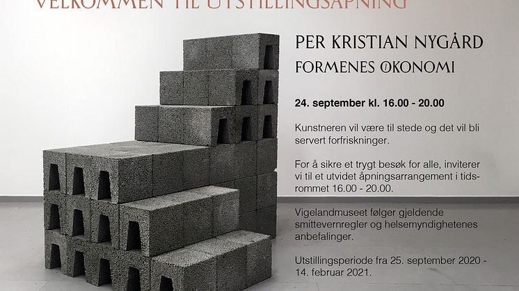 Per Kristian Nygård - Formenes økonomi. Utstilling Vigelandmuseet 25.09.2020 - 14.02.2021