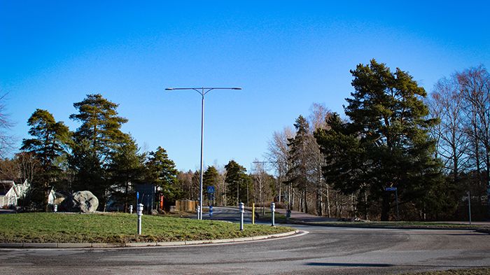 VA-arbetet börjar här vid Mellringerondellen. 