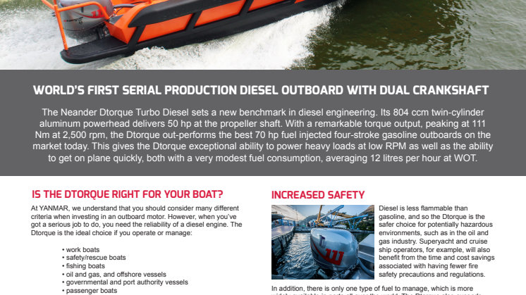 YANMAR Dtorque - leaflet