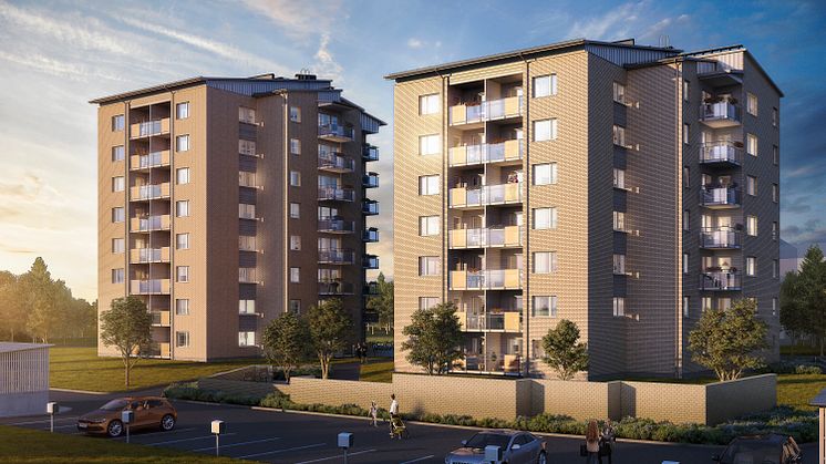 På Vetterslund i Västerås bygger Mimer 82 lägenheter. Inflyttning sommaren 2019.