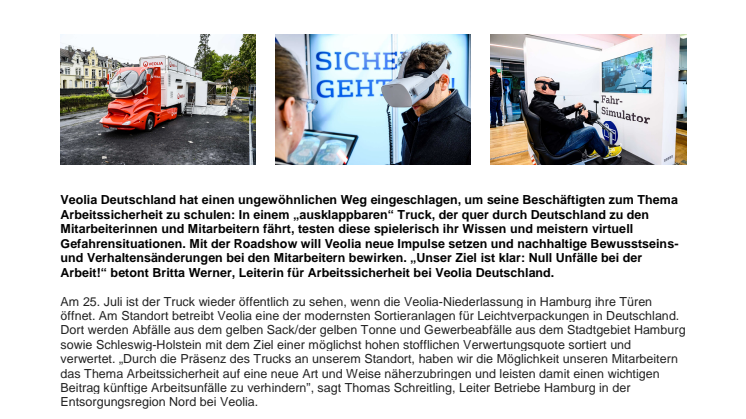 Mission Arbeitssicherheit: Mit dem Truck auf Tour in Hamburg