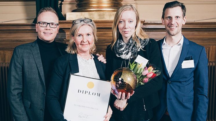 Consid och Elsäkerhetsverket, vinnare vid Web Service Awards 2016.