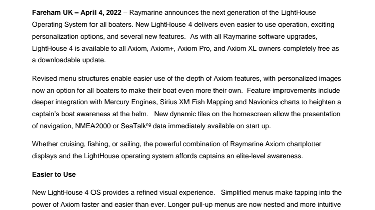 Raymarine_ 2022_Raymarine_Announces_LightHouse_4_for_Boaters.pdf