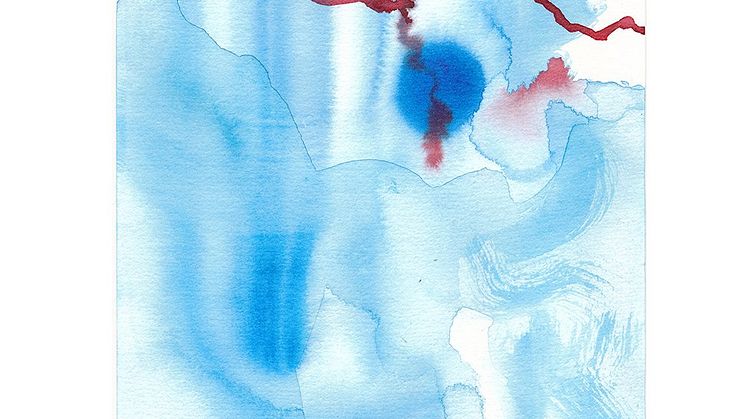 "Our Blood in the Ocean / Remembering Ancestors", akvarell, Cecilia Germain (2021) 