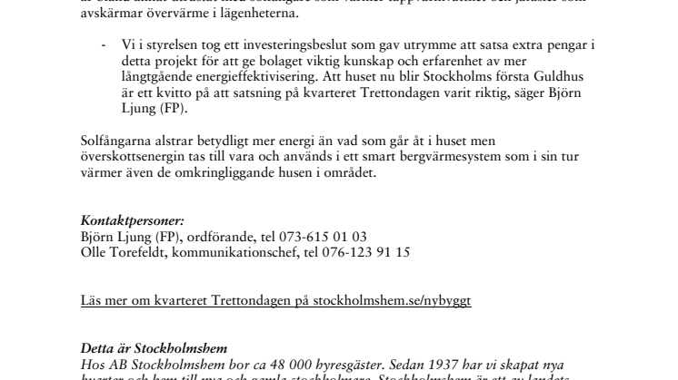 Stockholms första Guldhus ligger i Hökarängen