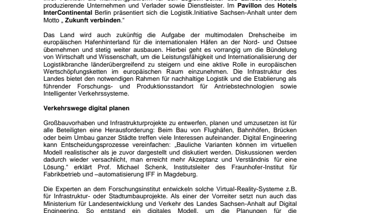 Komplexe Ideen und Innovationen in der Mobilität aus Sachsen-Anhalt