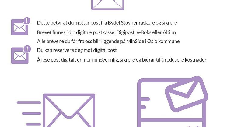 Bydel Stovner sender brev digitalt