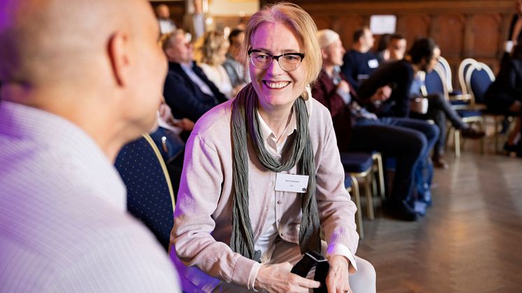 Karin Persson från RISE har projektlett arbetet kring materialet grafen och området bioteknik. Foto: Mikael Wallerstedt