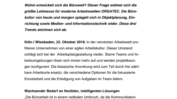 Die Zukunft des Büros: flexibel, gesund und mit  Wohlfühlatmosphäre