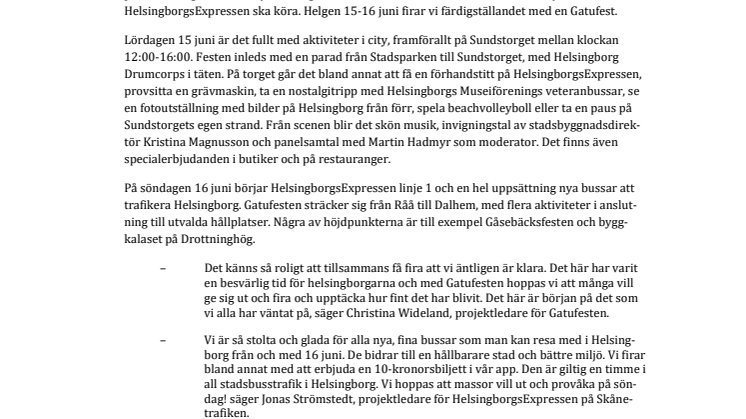 Paradgatan är klar – det firar vi med stor Gatufest 15-16 juni