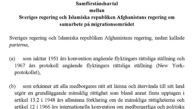 Återvändaravtalet mellan Sverige och Afghanistan: dyrt och ineffektivt