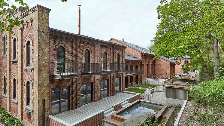 Ensemble Waterworks Rückfront mit neugeschaffenen Austritten und Terrassen (Ausschnitt)