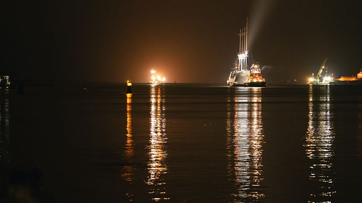 Barken Viking lämnar Göteborg