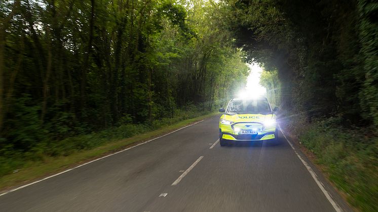 Ford Mustang Mach-E politibilkonsept Ford Mustang Mach-E police car at Safeguard SVP 2021