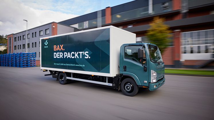 Der BAX 7.5 auf dem BPW-Werksgelände. Viele weitere Bilder und Infografiken finden Sie im neuen BAX-Newsroom.