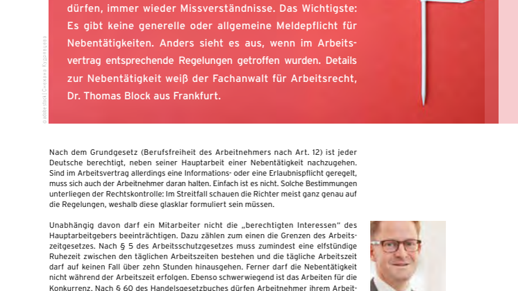 Darf der Arbeitgeber ein Nebengewerbe verbieten?