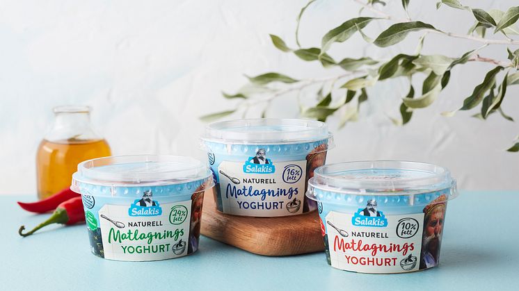 Salakis Matlagningsyoghurt i ny unik miljövänlig förpackning – 60 procent mindre plast