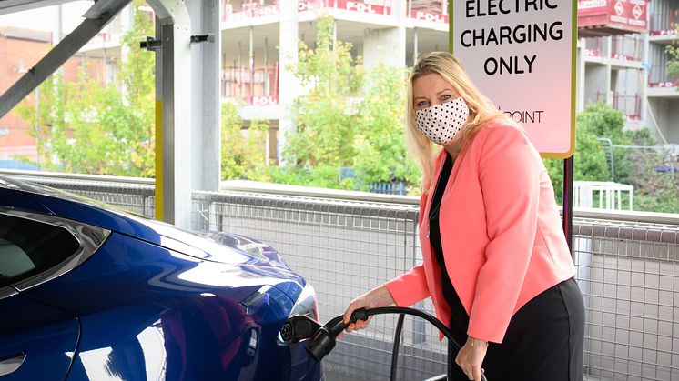 Mims Davies MP joins Govia Thameslink Railway to open a new EV charging hub in Haywards Heath