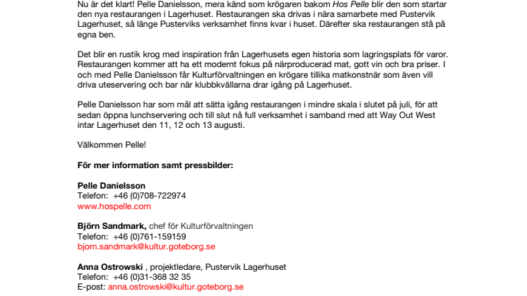 Hos Pelle till Lagerhuset