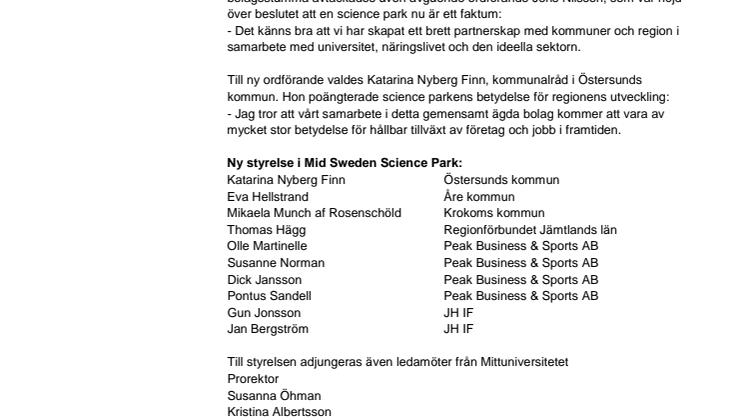 Klart med ny utvecklingsarena i Jämtlandsregionen