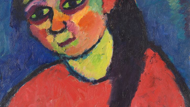 Kvinne med rød bluse / Woman with Red Blouse
