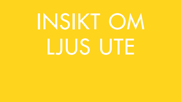 Insikt om ljus ute broschyr 40 sidor.
