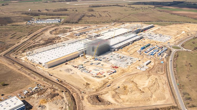 The construction of JYSK's distribution centre number 9 is ongoing in Escer, Hungary.
