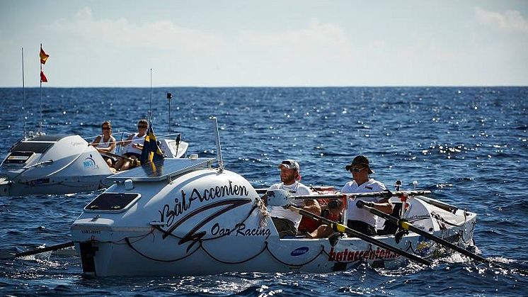 Nu har Team Prosecta under 100 mil kvar sen är Atlanten besegrad
