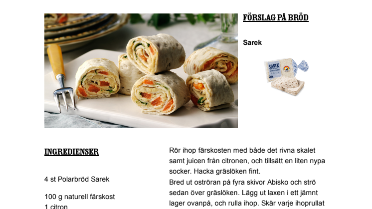 Snittar med citroncreme och rökt lax