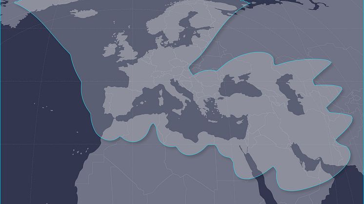 High res image - Cobham SATCOM - Thor 7 coverage